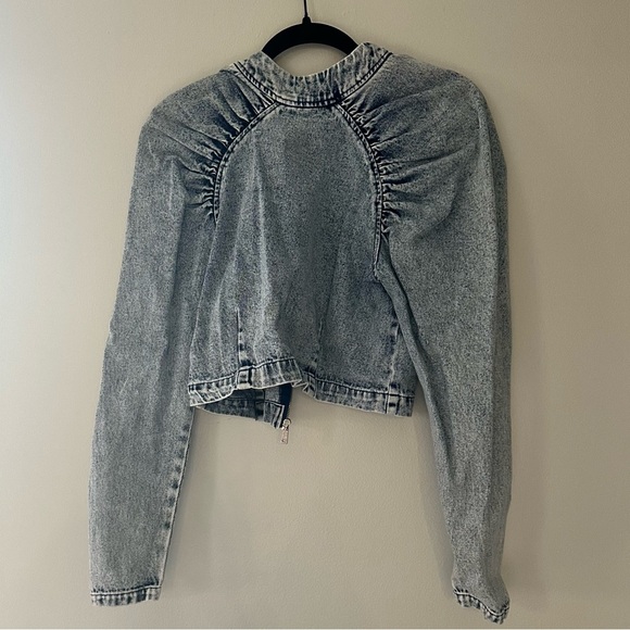 CULPOS X Jean Blouse size small Paperbag-Waist jeans size 0 Created for Macy's - Picture 3 of 8